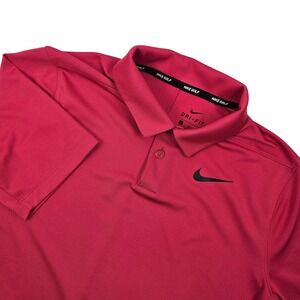 Nike Golf Dri-FIT Polo Shirt Women's L Hyper‎ Pink Short Sleeve Performance Top